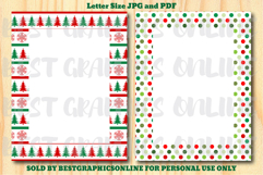 28 Christmas Border Letter Size Printable Papers JPG PDF Product Image 9