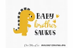 Baby brother Saurus SVG, Dinosaur svg, Baby Brother Product Image 4
