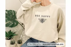 Bee Happy SVG, Bee SVG, Bee Happy SVG File, Honey Bee Svg, Product Image 2