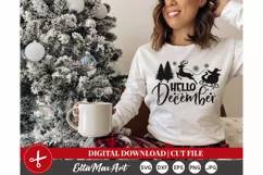 Hello December Christmas SVG, Winter SVG, Christmas shirt Product Image 2