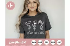 No rain No flowers SVG, Wildflowers Svg, Inspirational quote Product Image 3