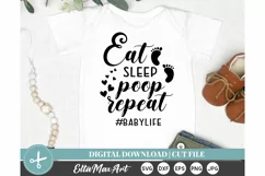 Eat Sleep Poop Repeat Svg, Funny quotes svg, Newborn svg Product Image 2