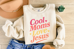 Cool Moms Love Jesus PNG, Christian Mom Shirt PNG, Product Image 4