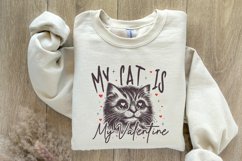 My Cat Is My Valentine PNG, Cat Lover PNG, Valentine&#039;s Day Product Image 8