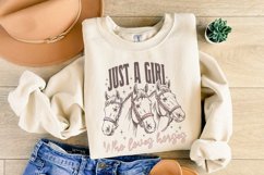 Just A Girl Who Loves Horses PNG, Horse Lover Sublimation, Product Image 8