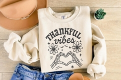 Thankful Vibes PNG Digital Download, Skeleton Heart Hands, Product Image 3