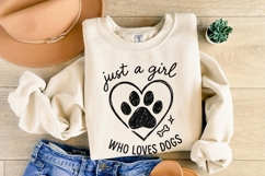 Just a Girl Who Loves Dogs PNG, Dog Lover Digital Design, Product Image 2