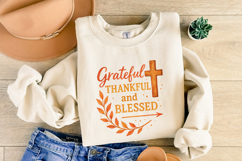 Fall PNG, Thankful Grateful Blessed, Digital Download, Product Image 5