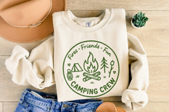 Fires Friends Fun Camping Crew PNG, Campfire Digital Product Image 4