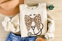 Leopard Nurse Coquette Bow Png, Retro Nursing Sublimation Product Image 3
