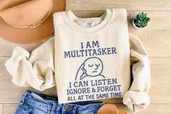Multitasker Humor Png, Sublimation Design, Retro Png, Funny Product Image 5