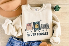 Never Forget PNG, Retro Technology Digital Download, Funny Product Image 4