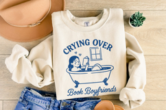 Crying Over Book Boyfriends PNG, Funny Romance Reader Product Image 6
