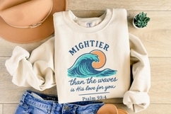 Mightier Than The Waves PNG, Psalm 93:4, Christian Product Image 8