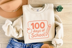 100 Days Of School PNG, Cute Apple And Pencil Digital Product Image 8