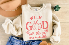 With God All Things Are Possible PNG, Inspirational Autumn Product Image 7