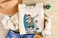 Santa Claus Dabbing PNG, Surfing Christmas Shirt PNG, Product Image 7