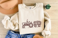 Rustic Farm Tractor Sketch PNG, Vintage Hay Wagon PNG, Product Image 7