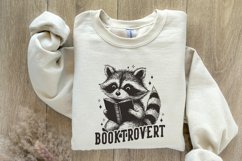Booktrovert PNG, Funny Book Lover PNG, Reading Raccoon png, Product Image 8