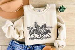 Cowboy Horse png, Vintage Wrangler PNG, Retro Cowboy Art, Product Image 8