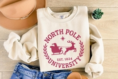 North Pole University Est. 1824 PNG, Santa Sleigh Christmas Product Image 5