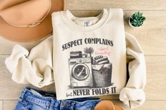 Suspect Complains About Laundry Png, Preppy Png, Digital Product Image 8