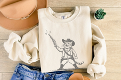 Cowboy Cat PNG, Retro Western Art, Funny Cat Design, Product Image 5