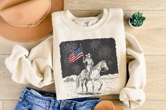 Retro Cowgirl PNG, Trendy Shirt Design, 4th of July png, Product Image 8