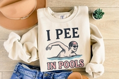 I Pee In Pools PNG Funny Swimmer Shirt Digital Download, Product Image 4