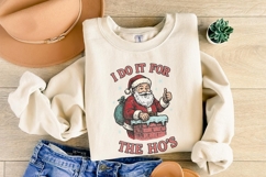 I Do It For The Ho&#039;s PNG, Funny Santa Claus Digital Product Image 3