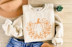 Pumpkin PNG Floral Fall Design, Autumn Digital Download, Product Image 4