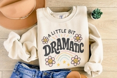 A Little Bit Dramatic PNG, Cute Retro Flowers and Rainbow Product Image 8