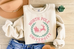 North Pole University PNG Digital Download, Retro Christmas Product Image 8