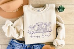 Easter Day Highland Cow PNG, Cute Easter Png, Retro Easter Product Image 8