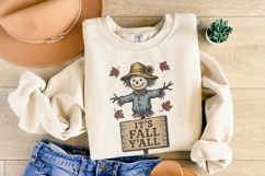 It’s Fall Y’all PNG, Scarecrow Autumn Shirt, Cute Fall Product Image 8