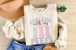 Chilling With My Peeps PNG, Easter Bunnies Sublimation Product Image 5