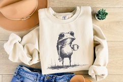 Sarcastic Frog with Coffee Cup PNG, Funny Animal Design, Product Image 8