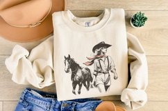 Cowgirl PNG, Western Desert Scene, Ranch Scene, Cowboy Product Image 8