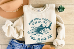 When You Go Through Deep Waters PNG, Whale Shark Digital Product Image 5