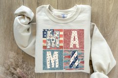 Retro Boho Mama PNG, 4th of July Sublimation Designs Product Image 8