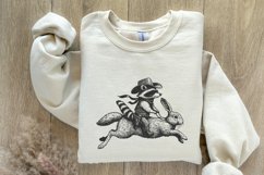 Cowboy Raccoon Riding Rabbit PNG, Funny Western Adventure, Product Image 8