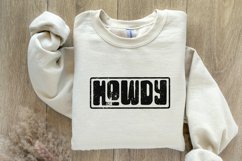 Howdy Typography PNG, Vintage Western Greeting, Retro Product Image 8