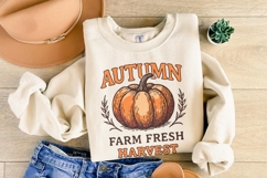 Autumn Farm Fresh Harvest PNG, Pumpkin Digital Download, Product Image 5