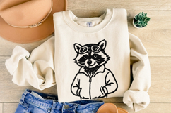 Cool Raccoon with Goggles PNG, Digital Download Animal Art, Product Image 7