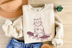 Cat Skateboard png, Skateboarding Cat PNG, Funny Cat Product Image 8
