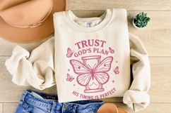 Trust God&#039;s Plan His Timing Is Perfect PNG  Christian Product Image 5