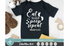 Eat Sleep Poop Repeat Svg, Funny quotes svg, Newborn svg Product Image 1