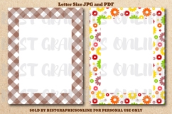 28 Fall Leaves Border Letter Size Printable Papers JPG PDF Product Image 10