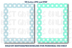 28 Polka Dots Border Letter Size Printable Papers JPG PDF Product Image 10