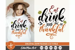 Eat drink and be thankful SVG, Autumn SVG, Fall SVG, Pumpkin Product Image 1